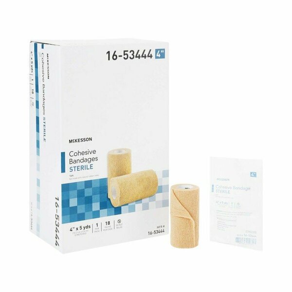 Mckesson Self-adherent Closure Cohesive Bandage, 4 Inch x 5 Yard, 18PK 16-53444